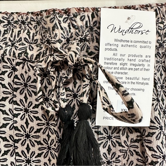 Windhorse Womens Moroccan Tile Print Wide Leg Flood Pants L/XL - Picture 6 of 11